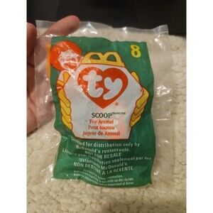 McDonald's Ty Teenie Beanie Babies Scoop 1998/1993 Tag Error NIP